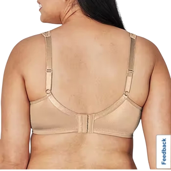 Playtex Womens 18 Hour Ultimate Lift Support Wirefree Bra Size 38C Nude Beig NEW - Picture 3 of 5